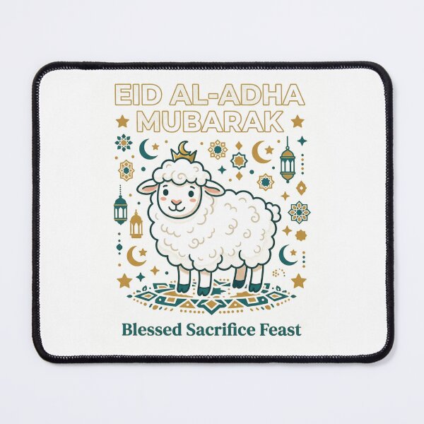Item preview, Eid Al-Adha Mubarak — Cute Sheep Islamic Art designed and sold by spectomine.