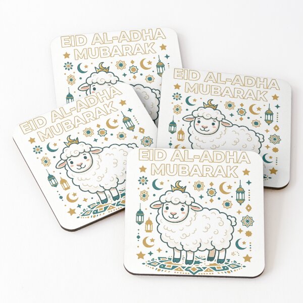 Item preview, Eid Al-Adha Mubarak — Cute Sheep Islamic Art designed and sold by spectomine.