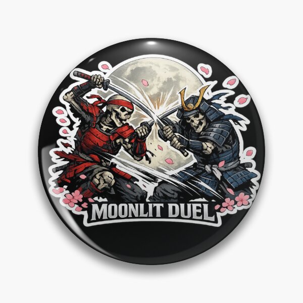 Item preview, Moonlit Duel Skeleton Samurai Sticker | Dark Anime Katana Fight Art designed and sold by Ecocrushstudio.