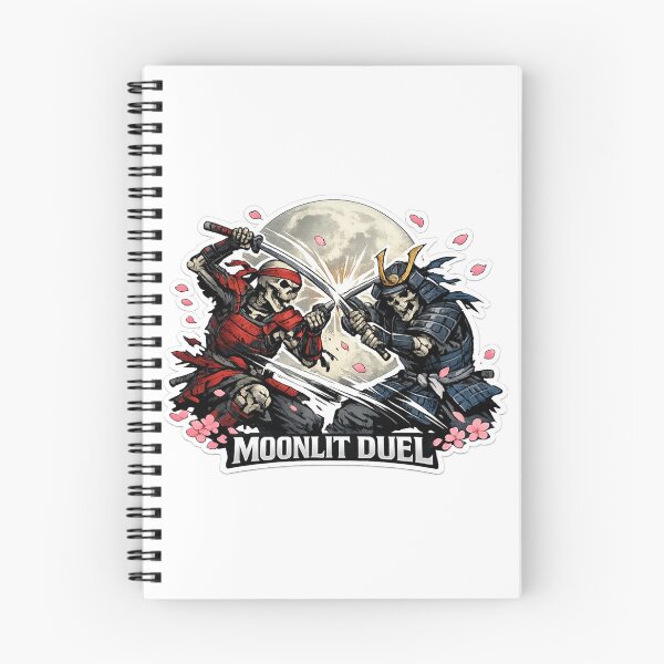 Item preview, Moonlit Duel Skeleton Samurai Sticker | Dark Anime Katana Fight Art designed and sold by Ecocrushstudio.