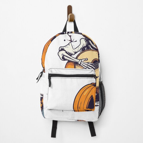 Item preview, Pumpkin Skeleton Playing Mandolin Halloween Music Illustration designed and sold by PARINCREATE.