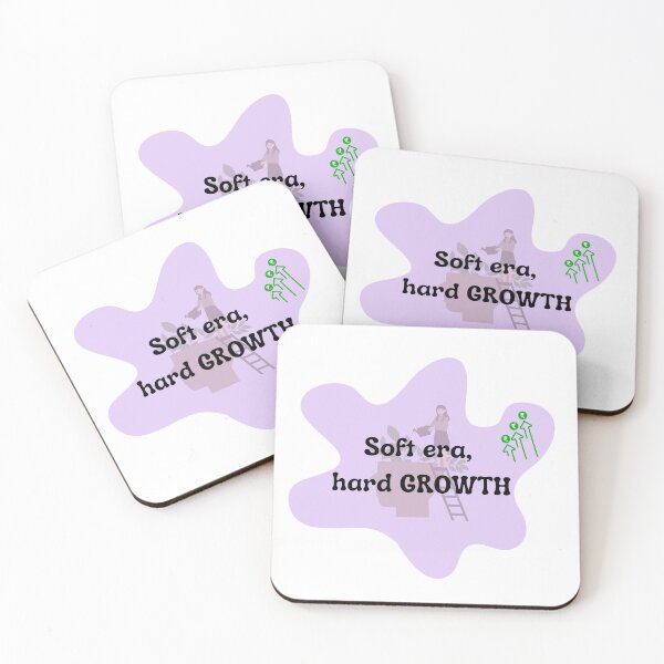 Item preview, Soft Era, Hard Growth Sticker | Healing Journey Quote | Self Improvement Pastel Design designed and sold by Pandey14.