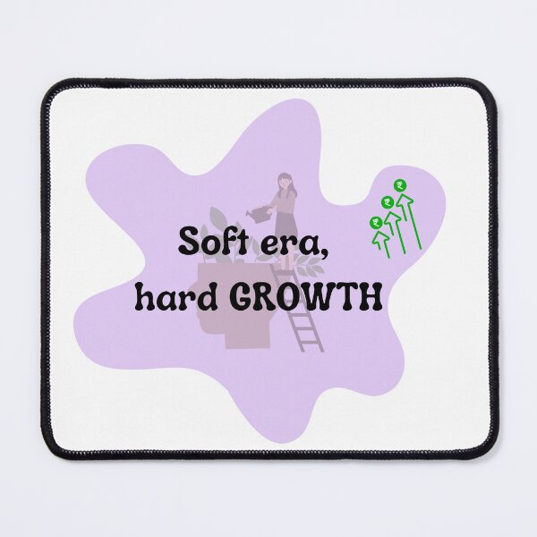 Item preview, Soft Era, Hard Growth Sticker | Healing Journey Quote | Self Improvement Pastel Design designed and sold by Pandey14.