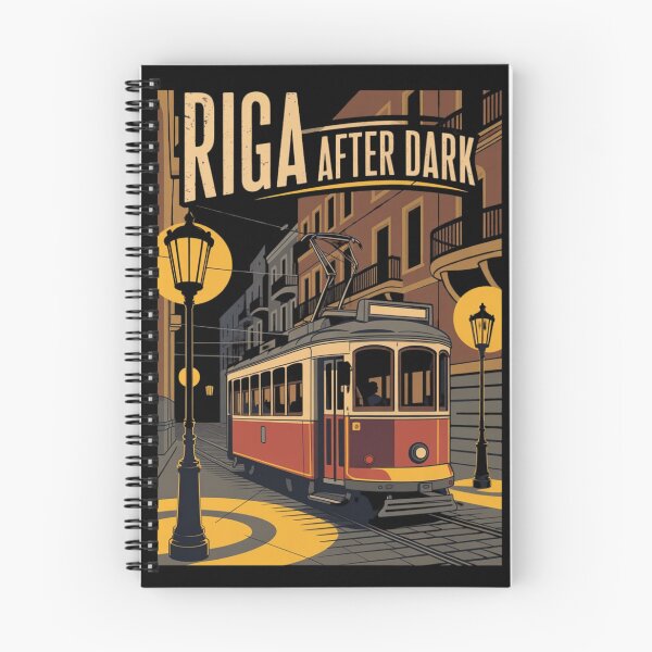 Item preview, Riga After Dark Vintage Tram Shirt | Cozy Baltic Night Travel Design designed and sold by Timeless Design.