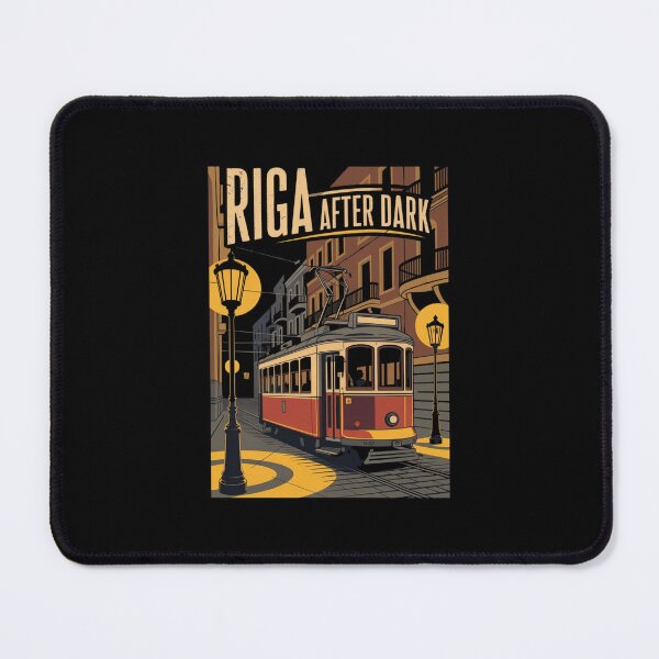 Item preview, Riga After Dark Vintage Tram Shirt | Cozy Baltic Night Travel Design designed and sold by Timeless Design.