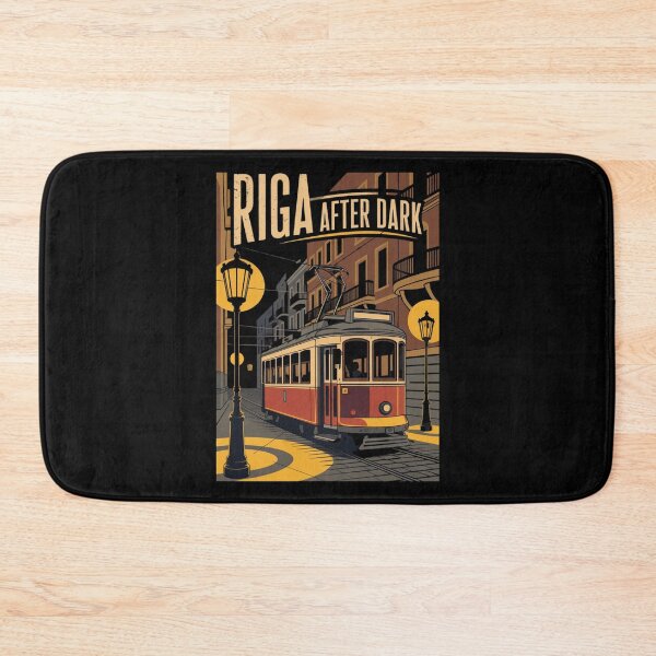 Item preview, Riga After Dark Vintage Tram Shirt | Cozy Baltic Night Travel Design designed and sold by Timeless Design.