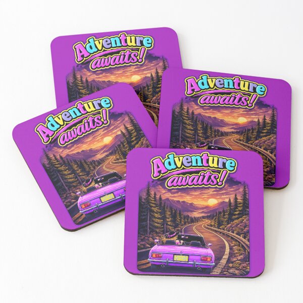 Item preview, Adventure Awaits Neon Road Trip T-Shirt designed and sold by Aimetoi.