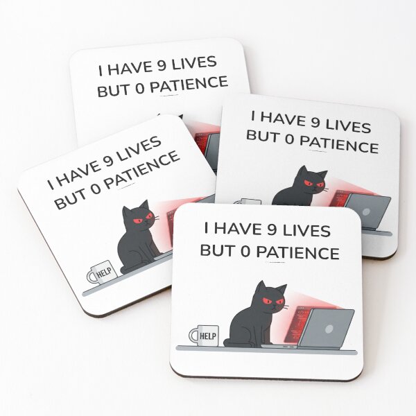 Item preview, Funny Cat Gift I Have 9 Lives But 0 Patience Black Cat  Lover Shirt Sarcastic Cat Mug Gift designed and sold by Dev Mode.