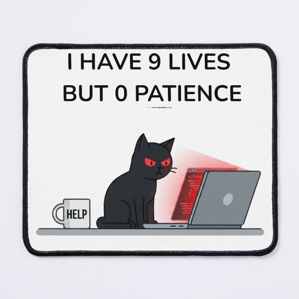 Item preview, Funny Cat Gift I Have 9 Lives But 0 Patience Black Cat Lover Shirt Sarcastic Cat Mug Gift designed and sold by Dev Mode.