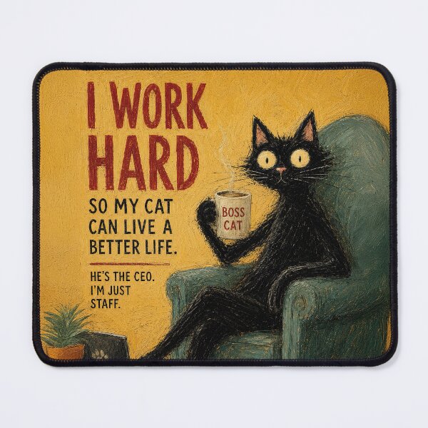 Item preview, I Work Hard So My Cat Can Live a Better Life designed and sold by Erika Kaisersot.