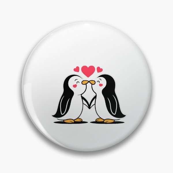 Item preview, Cute Penguin Lovers Kissing Heart Valentine's Day designed and sold by TrinaEspinoza.