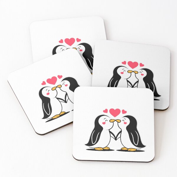 Item preview, Cute Penguin Lovers Kissing Heart Valentine's Day designed and sold by TrinaEspinoza.