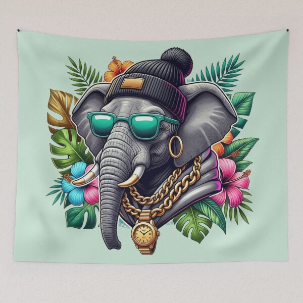 Item preview, Hip Hop Elephant designed and sold by Aise06.