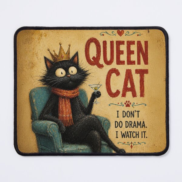 Item preview, Queen Cat I Dont Do Drama designed and sold by Erika Kaisersot.