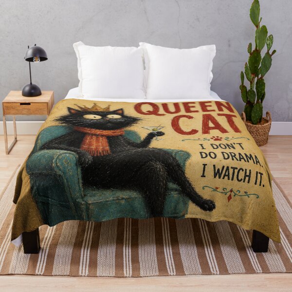 Item preview, Queen Cat I Dont Do Drama designed and sold by Erika Kaisersot.