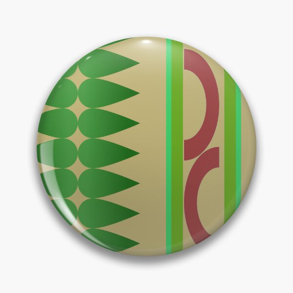 Item preview, Abstract Geometric Ethnic Seamless Pattern with Green Leaf Shapes and Retro Decorative Elements designed and sold by Ei-Ei.