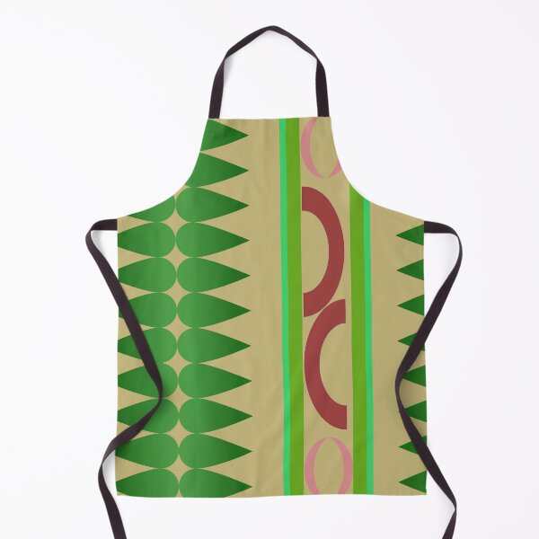 Item preview, Abstract Geometric Ethnic Seamless Pattern with Green Leaf Shapes and Retro Decorative Elements designed and sold by Ei-Ei.