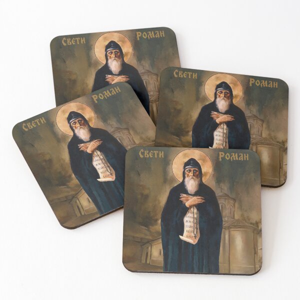 Item preview, Saint Roman Orthodox Icon Impasto Painting designed and sold by lidijaarts.