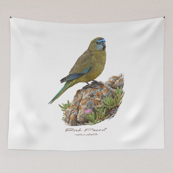Item preview, Rock Parrot on Rock with Plants designed and sold by Takeda-art.