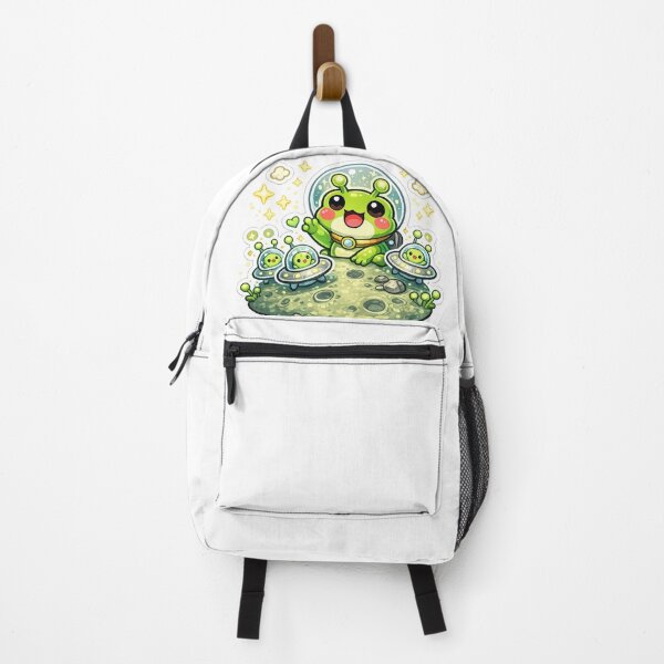 Item preview, Alien Frog & Tiny UFO Friends – Cute Cosmic Cartoon Adventure designed and sold by ArtsyExplorer.