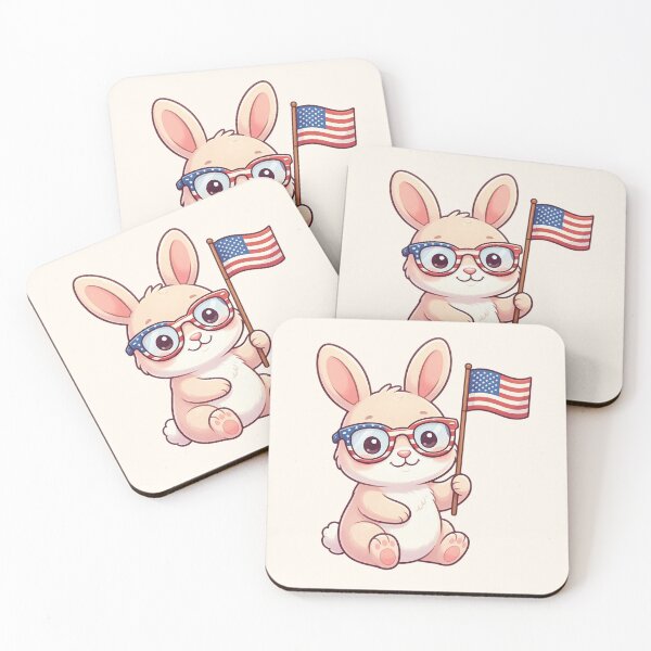 Item preview, Cute Patriotic Bunny With American Flag designed and sold by SweetLilith.