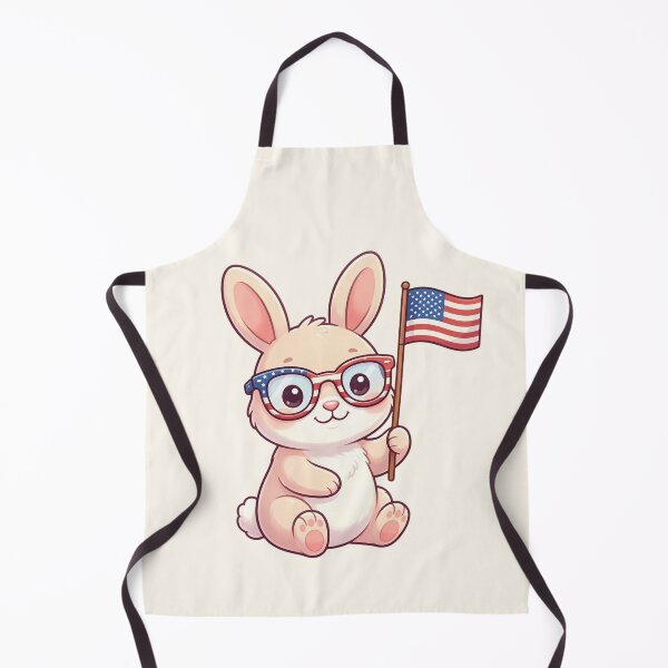 Item preview, Cute Patriotic Bunny With American Flag designed and sold by SweetLilith.