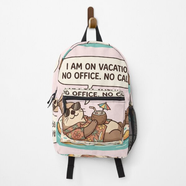 Item preview, Funny Otter On Vacation No Office No Calls Cute Animal Meme designed and sold by SoftAuraStudi0.