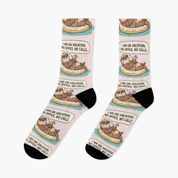 Item preview, Funny Otter On Vacation No Office No Calls Cute Animal Meme designed and sold by SoftAuraStudi0.