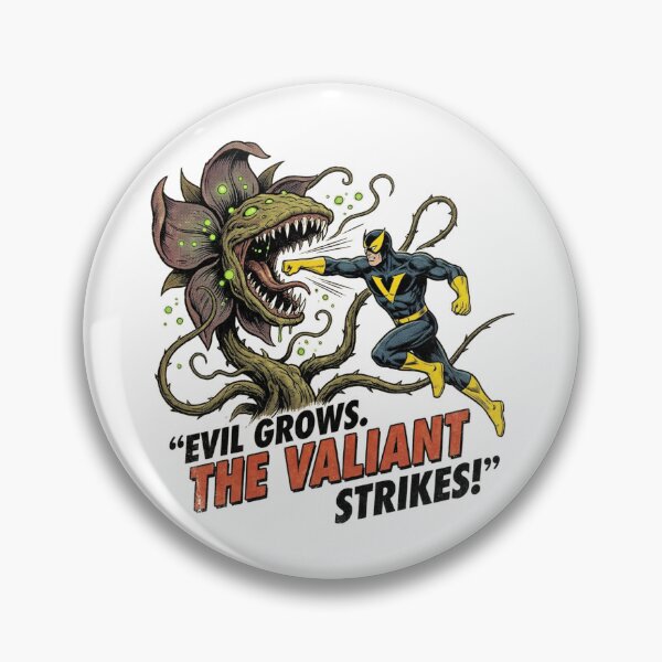 Item preview, The Valiant vs Carnivorous Plant Vintage Comic | Retro Horror Superhero Art designed and sold by PLUSHIWORLDtm.