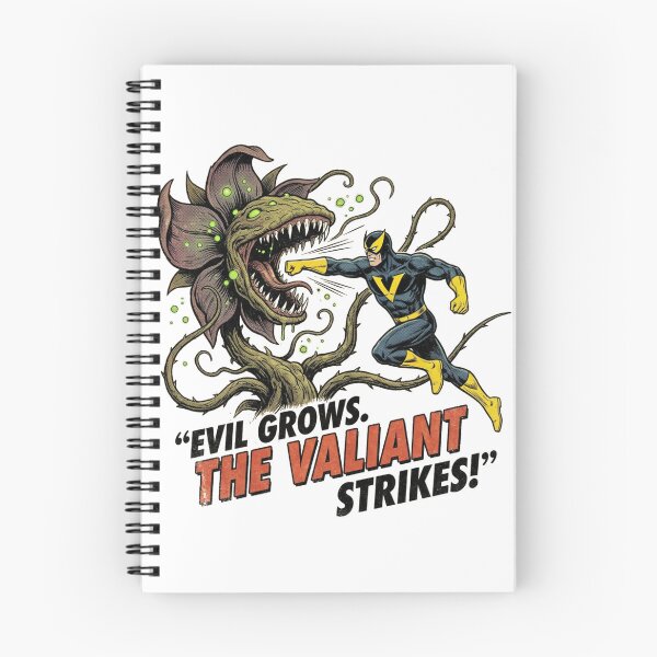 Item preview, The Valiant vs Carnivorous Plant Vintage Comic | Retro Horror Superhero Art designed and sold by PLUSHIWORLDtm.