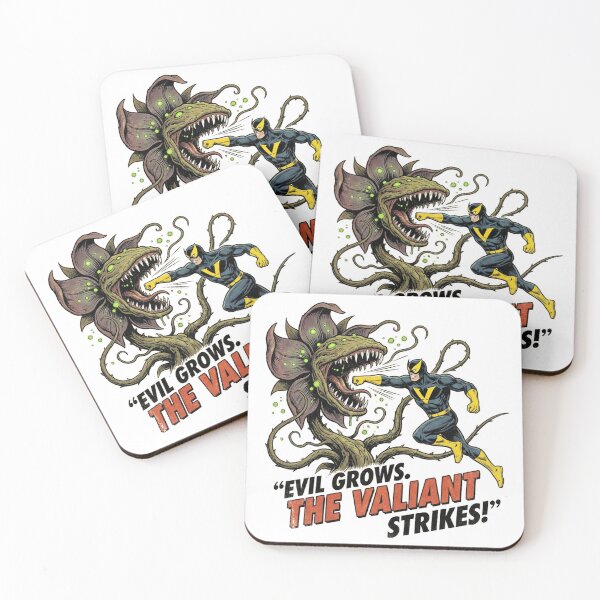 Item preview, The Valiant vs Carnivorous Plant Vintage Comic | Retro Horror Superhero Art designed and sold by PLUSHIWORLDtm.