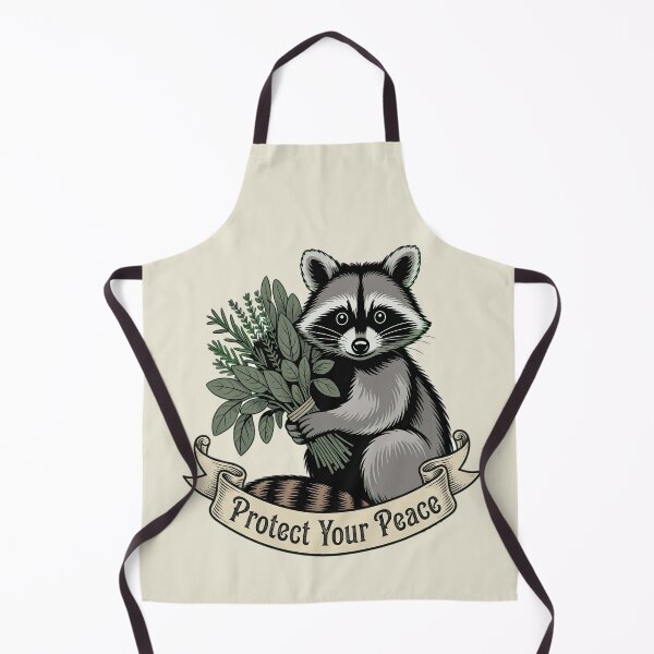 Item preview, Protect Your Peace Vintage Raccoon Botanical Art designed and sold by AlexandraSand.