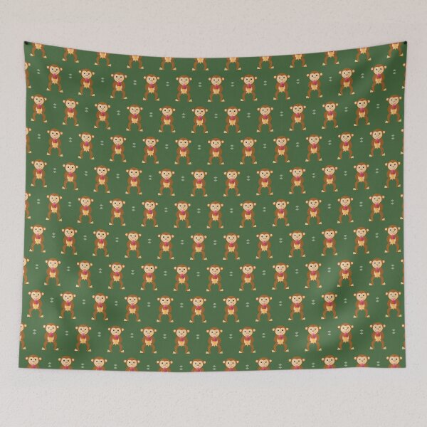 Item preview, Monkeys with ice cream on green designed and sold by reneesillus.