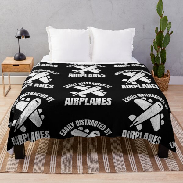 Item preview, Easily Distracted By Airplanes Funny Aircraft Lover Humor (light version) designed and sold by KLArtzStore.