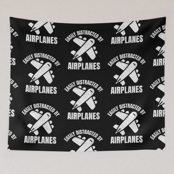 Item preview, Easily Distracted By Airplanes Funny Aircraft Lover Humor (light version) designed and sold by KLArtzStore.