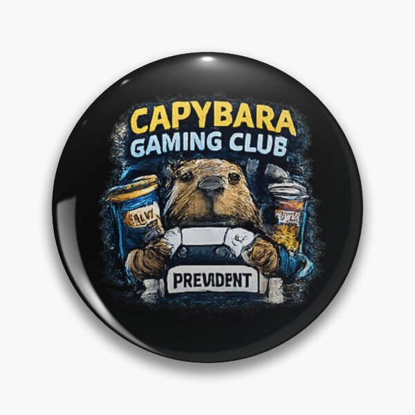 Item preview, Funny Capybara Gaming Club Member designed and sold by Hobby-up.
