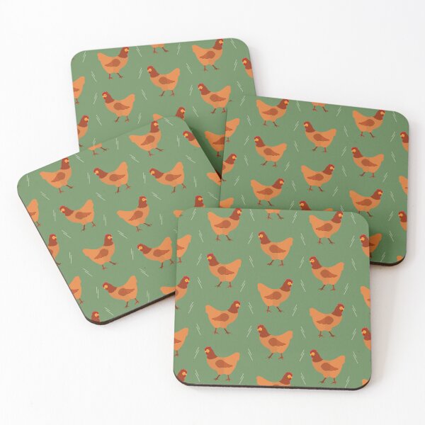 Item preview, Chickens on green designed and sold by reneesillus.