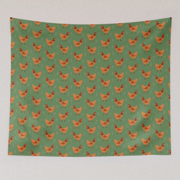 Item preview, Chickens on green designed and sold by reneesillus.