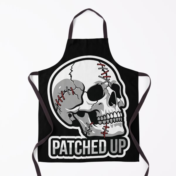 Item preview, PATCHED UP Cracked Skull Sticker | Dark Humor Gothic Skeleton Art designed and sold by Ecocrushstudio.