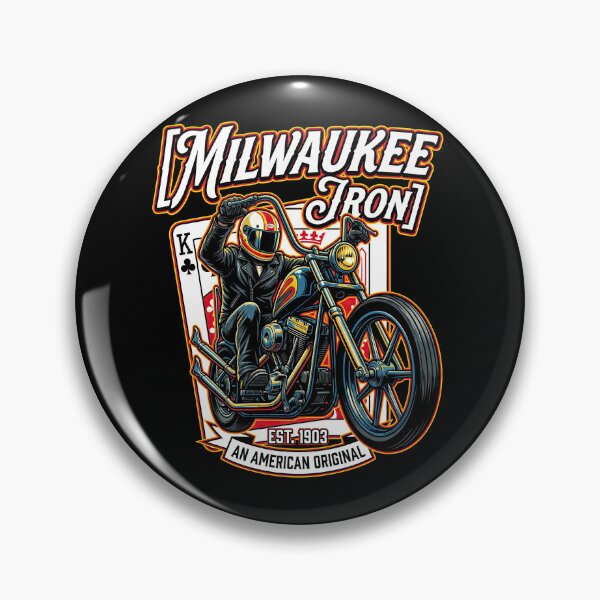 Item preview, Milwaukee Iron Harley Davidson Custom Chopper Illustration designed and sold by enzoade.
