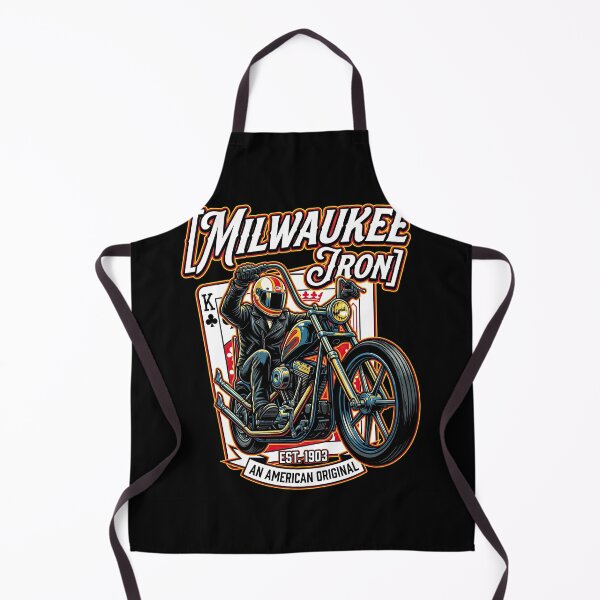 Item preview, Milwaukee Iron Harley Davidson Custom Chopper Illustration designed and sold by enzoade.