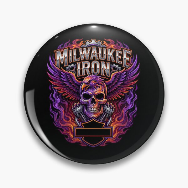 Item preview, Milwaukee Iron Harley Davidson Retro Biker Design designed and sold by enzoade.