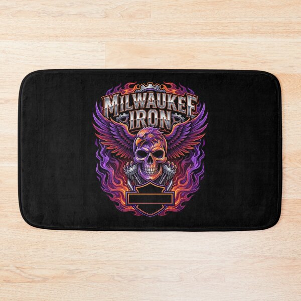 Item preview, Milwaukee Iron Harley Davidson Retro Biker Design designed and sold by enzoade.