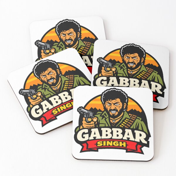 Item preview, Gabbar Singh Retro Action Artwork – Vintage Bollywood Inspired Gangster Design designed and sold by Krincydigitalart.