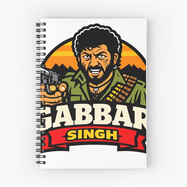 Item preview, Gabbar Singh Retro Action Artwork – Vintage Bollywood Inspired Gangster Design designed and sold by Krincydigitalart.
