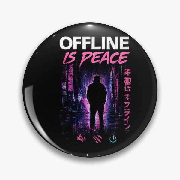 Item preview, Offline is Peace Cyberpunk Cityscape designed and sold by Hobby-up.