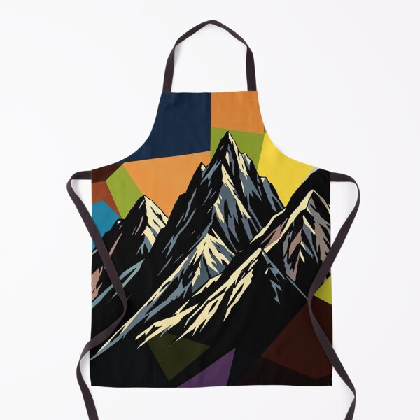 Item preview, Majestic Mountain Peaks - Colorful Abstract Geometric Pop Art Landscape designed and sold by myforestfog.