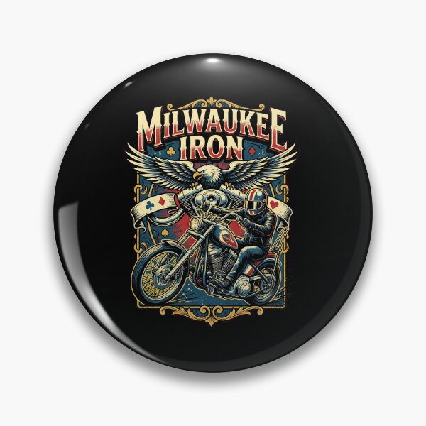 Item preview, Milwaukee Iron Harley Davidson Vintage Motorcycle Graphic designed and sold by enzoade.