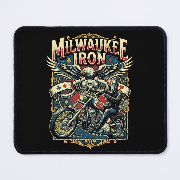 Item preview, Milwaukee Iron Harley Davidson Vintage Motorcycle Graphic designed and sold by enzoade.