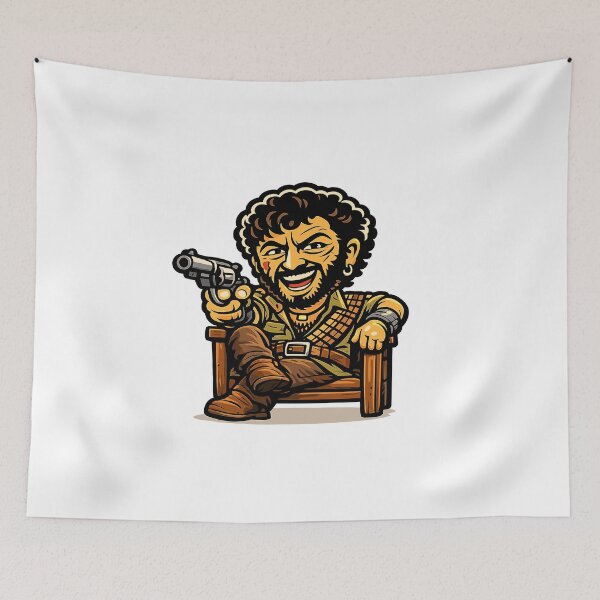 Item preview, Gabbar Singh Vintage Cartoon – Retro Bollywood Villain Comic Art designed and sold by Krincydigitalart.